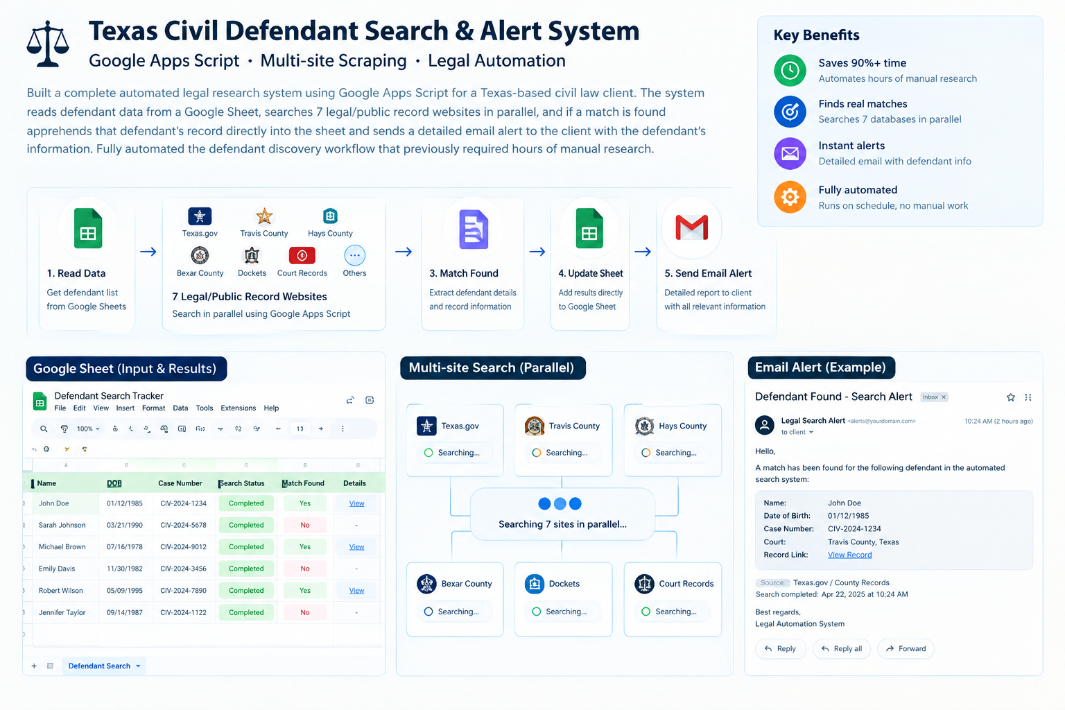 Texas Civil Defendant Search and Alert
